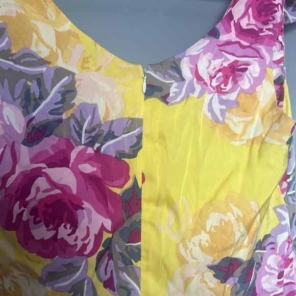 Vintage yellow floral dress - Picture 6 of 6